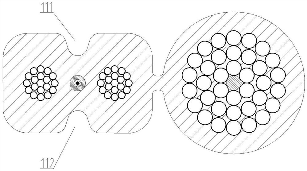 Photoelectric composite butterfly cable