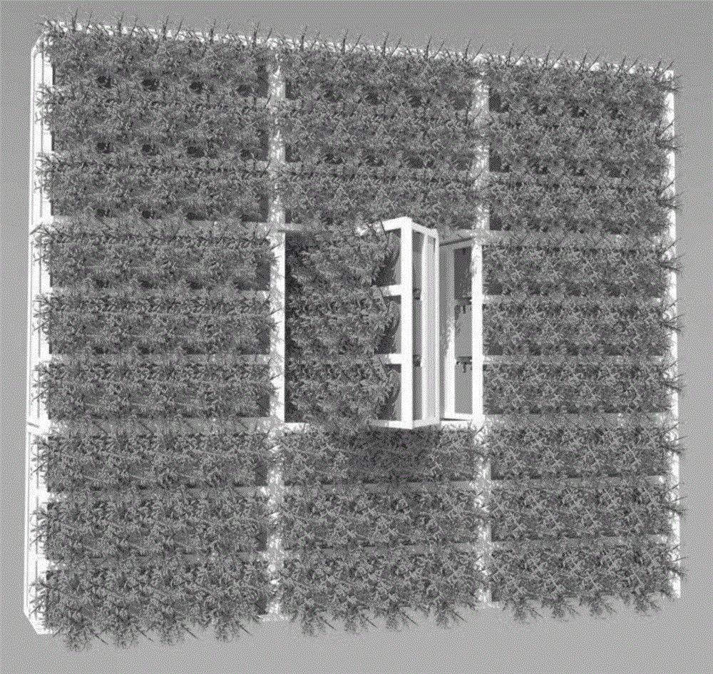 Rotating type plant wall body suitable for multi-story or high-rise buildings