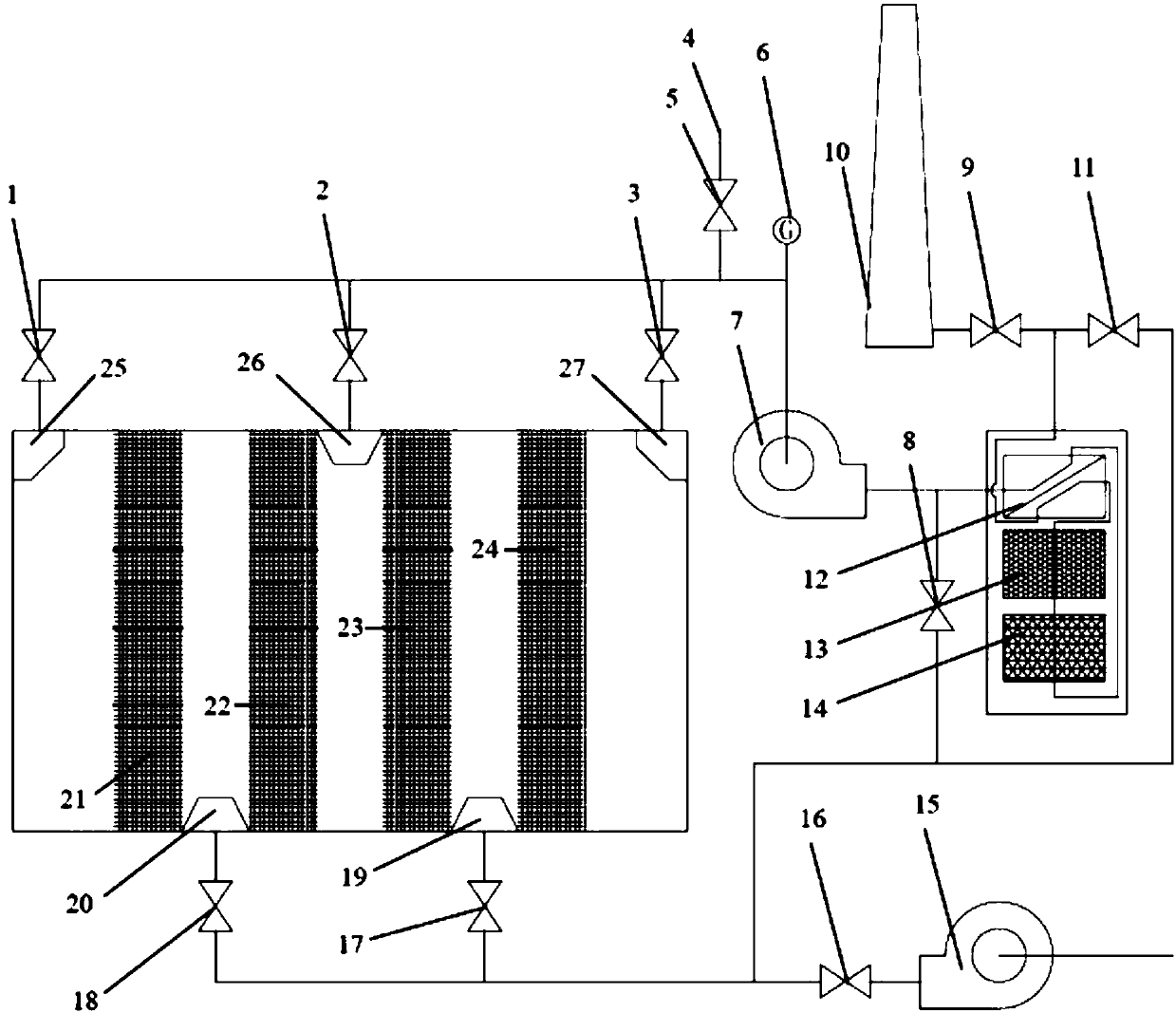 Regeneration control system and regeneration control method for organic waste gas adsorption device