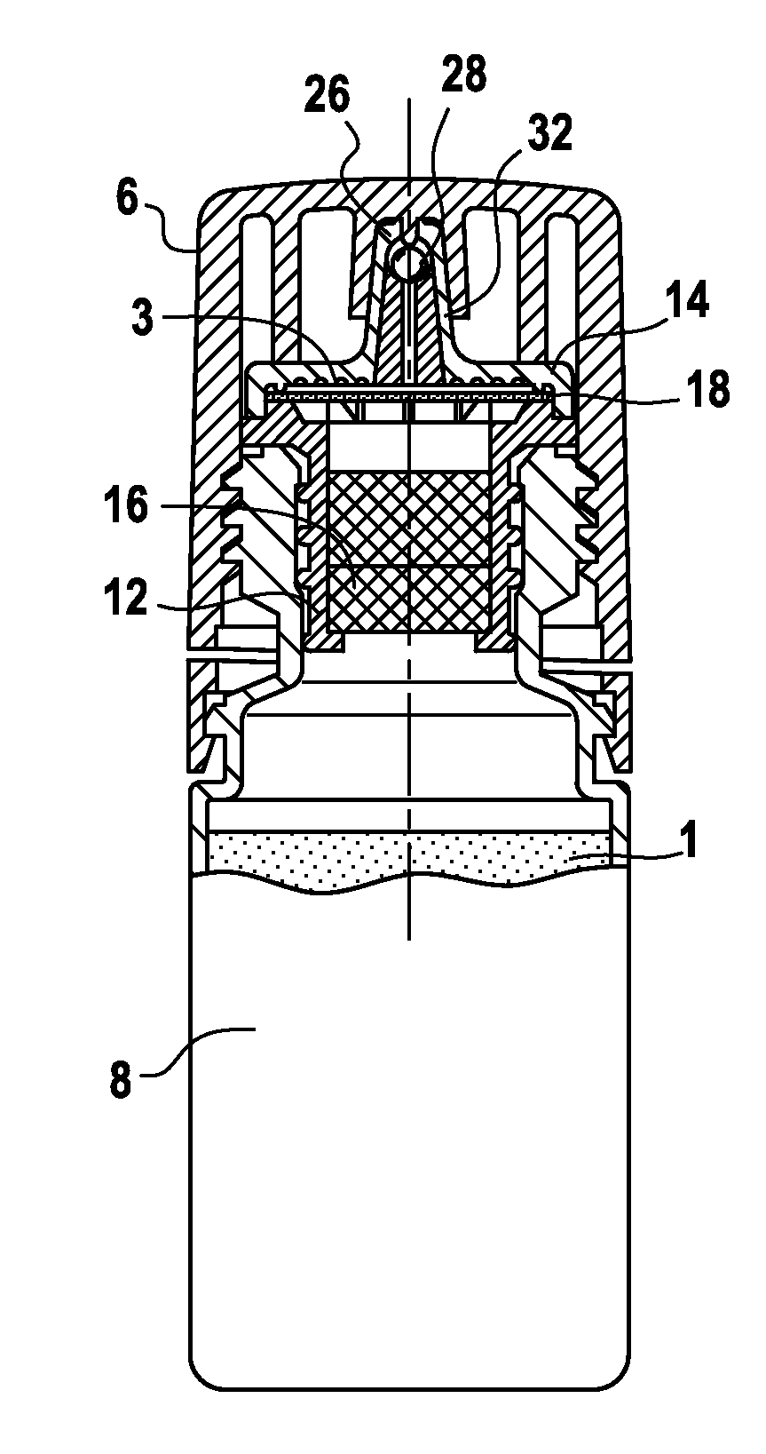 Head for dispensing a liquid as a drip