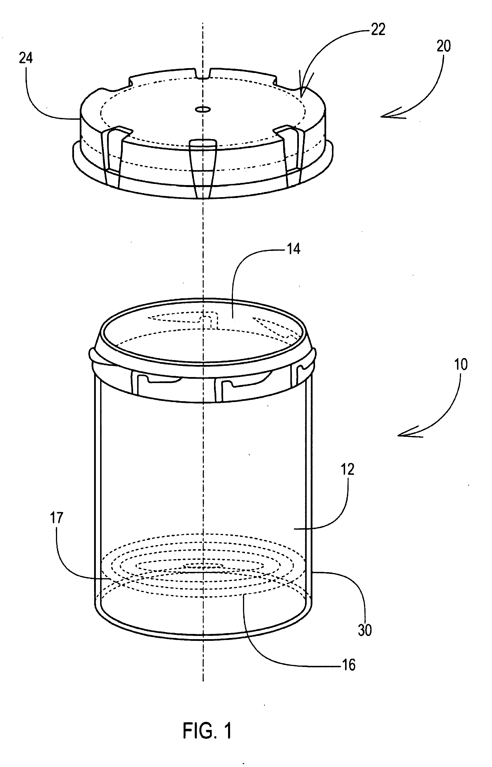 Pharmaceutical capsule container vial with window