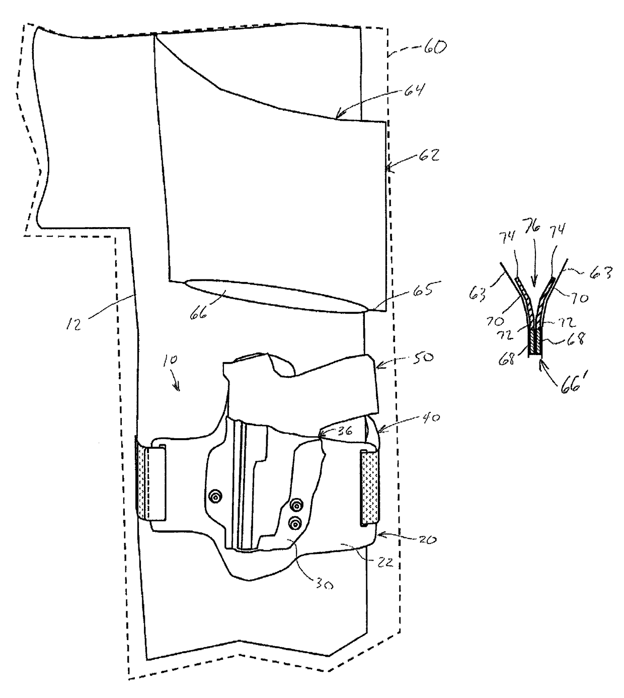 Concealed holster assembly