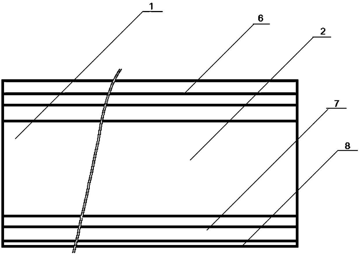 Stone-plastic double-buckle type concave arc-shaped internal corner line with wood ribs