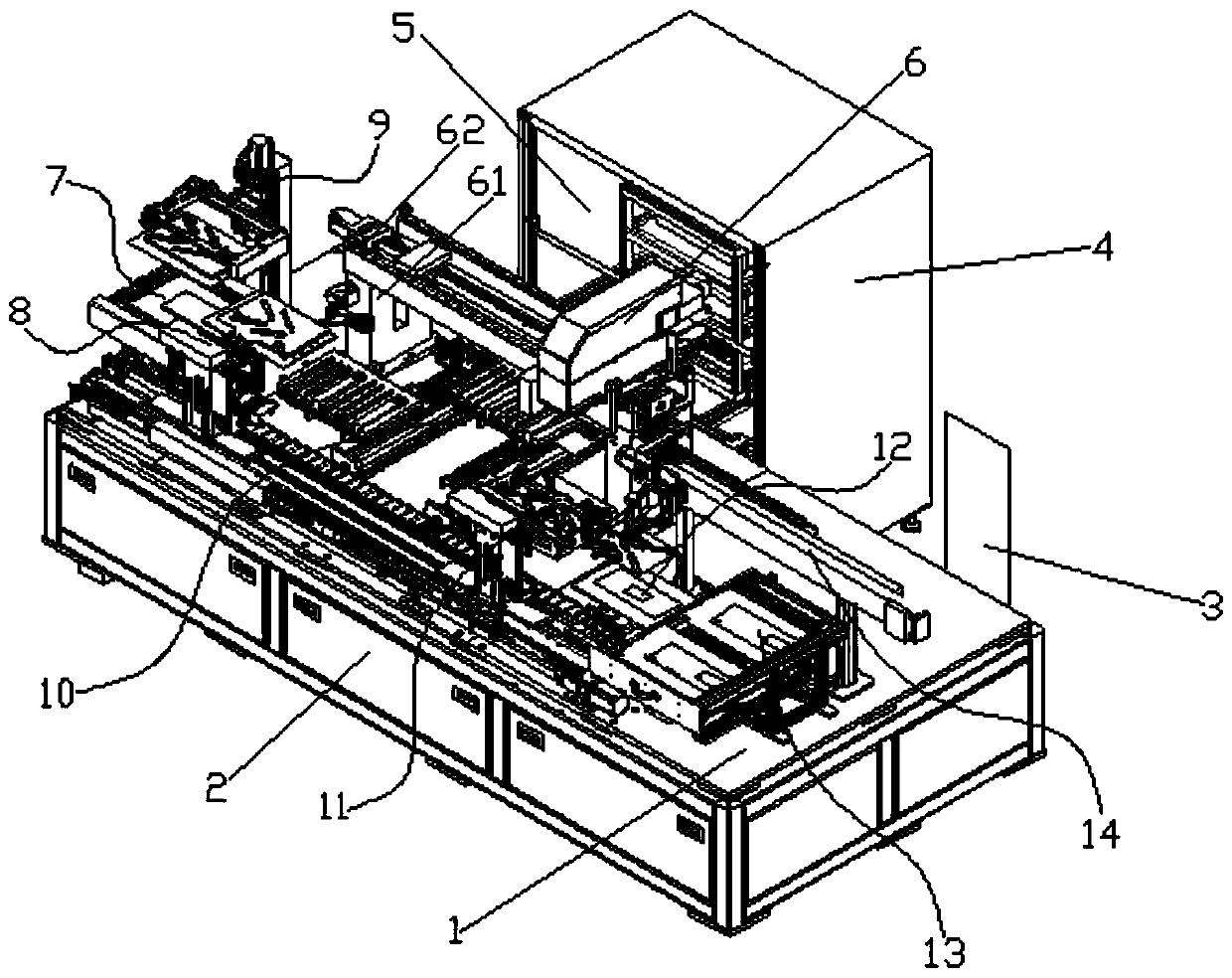 Liquid crystal display panel line laser cutting machine