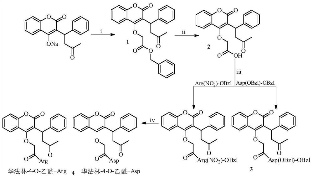 Warfarin-4-o-acetyl-arg/asp, its synthesis, activity and application