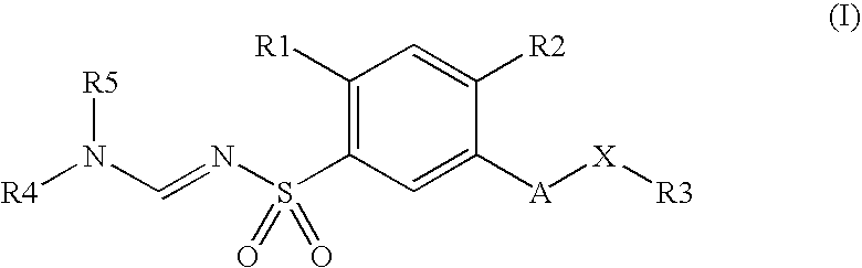 Substituted N-aminomethylene sulfonamides, production and use thereof as medicaments