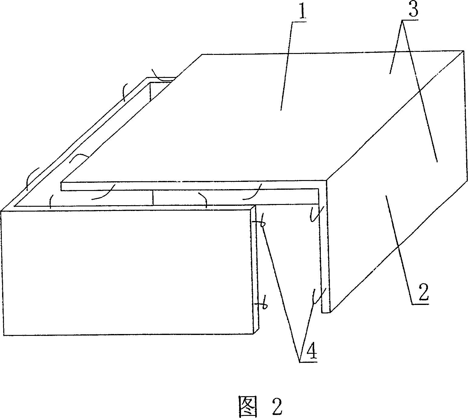 Cavity form component for concrete filling