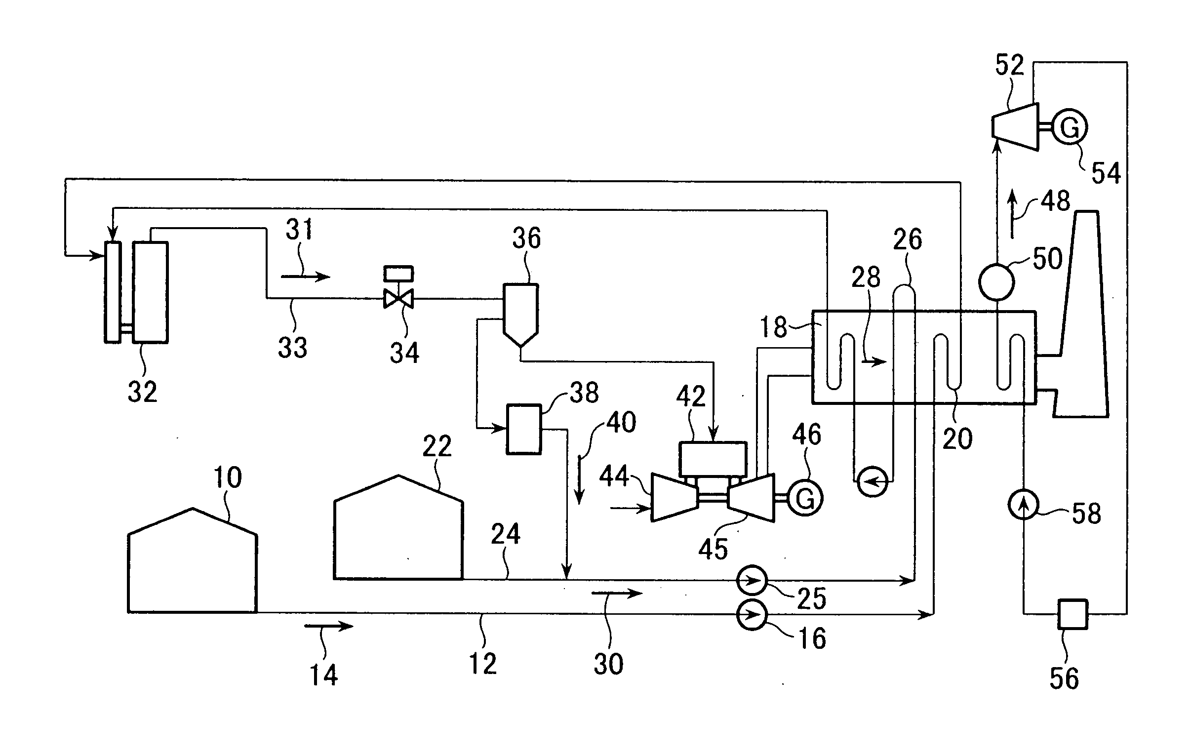 Modified fuel burning gas turbine and method of operating the same