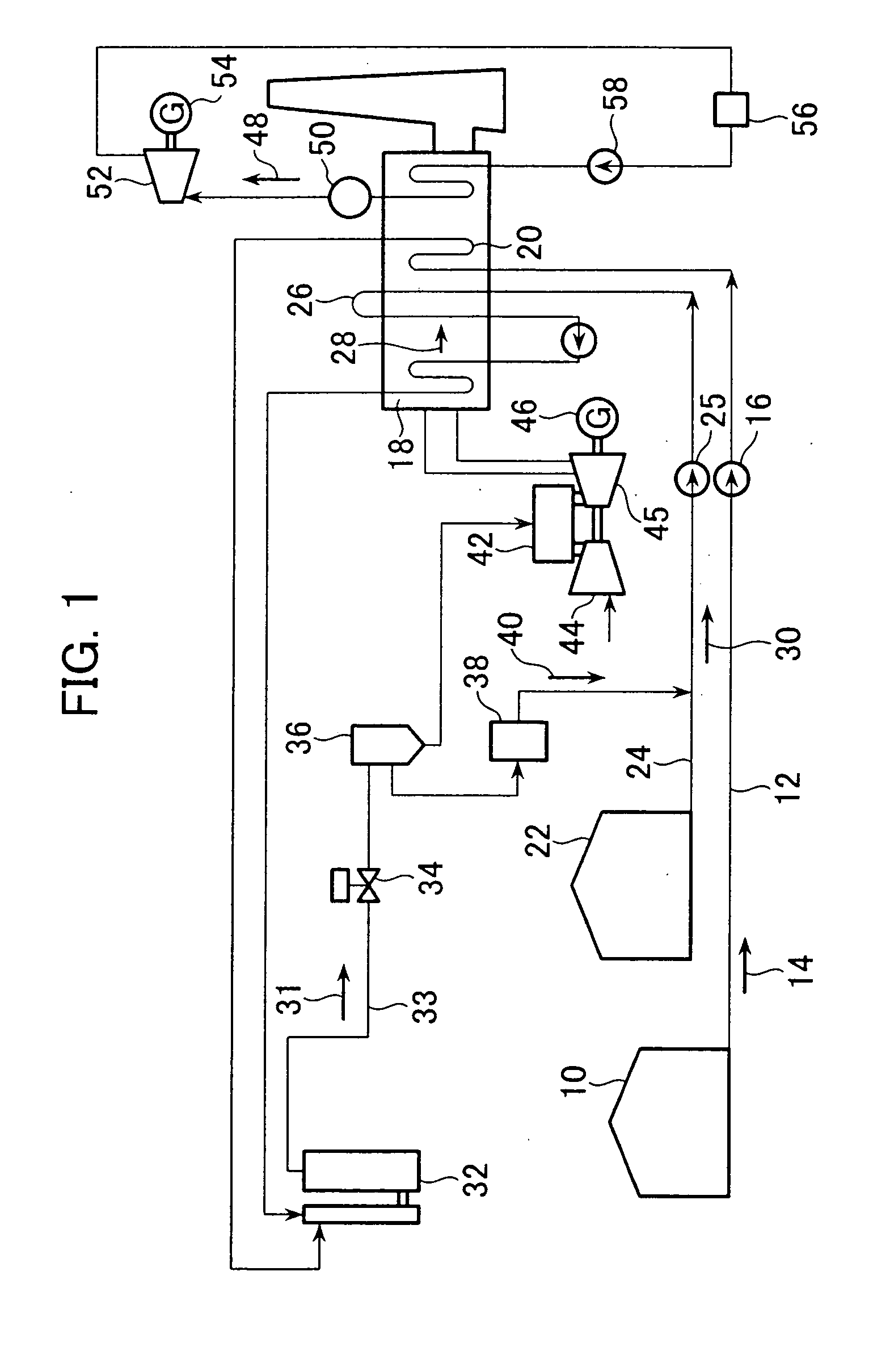 Modified fuel burning gas turbine and method of operating the same