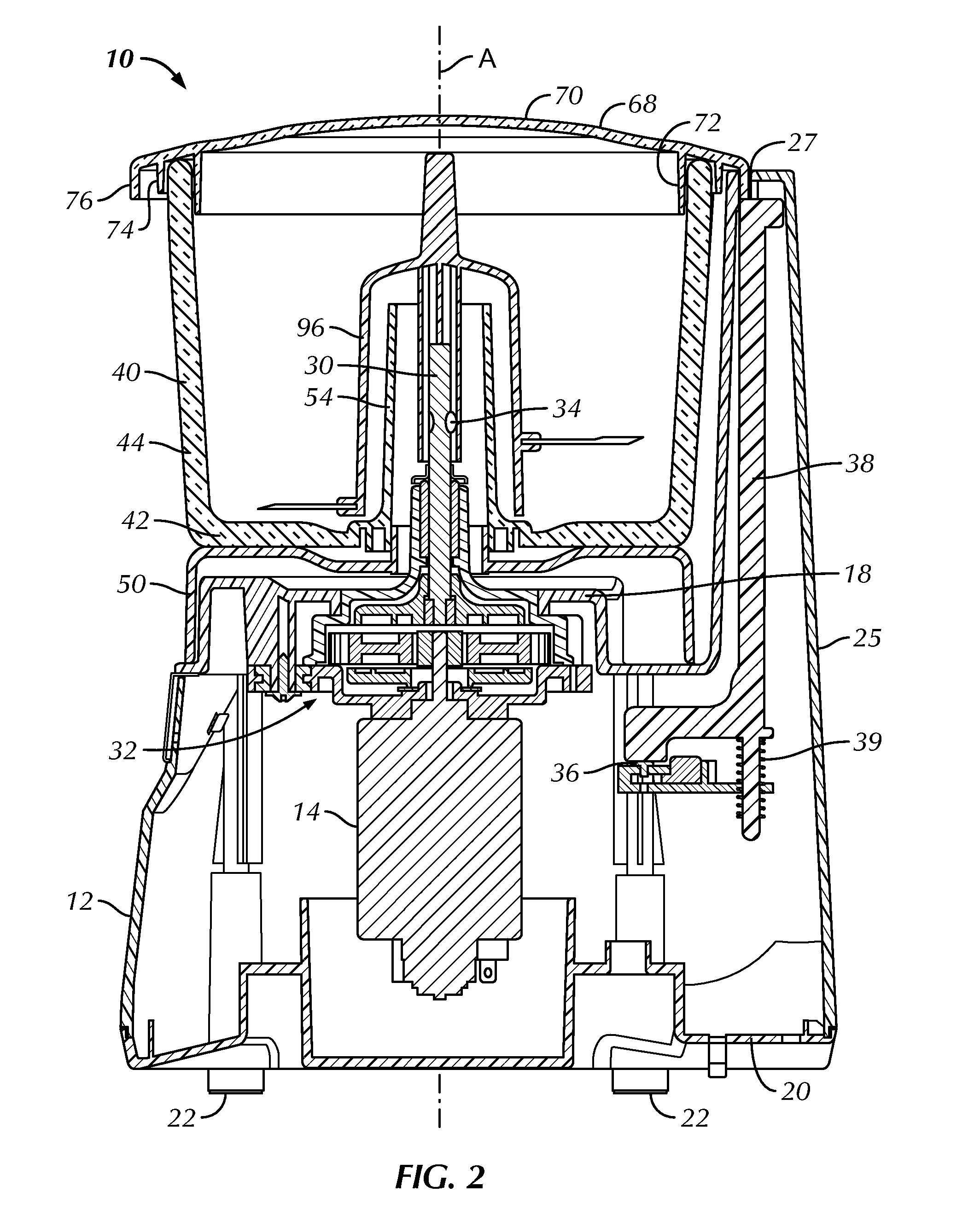 Kitchen Appliance for Processing Foodstuff and Method of Operating Same