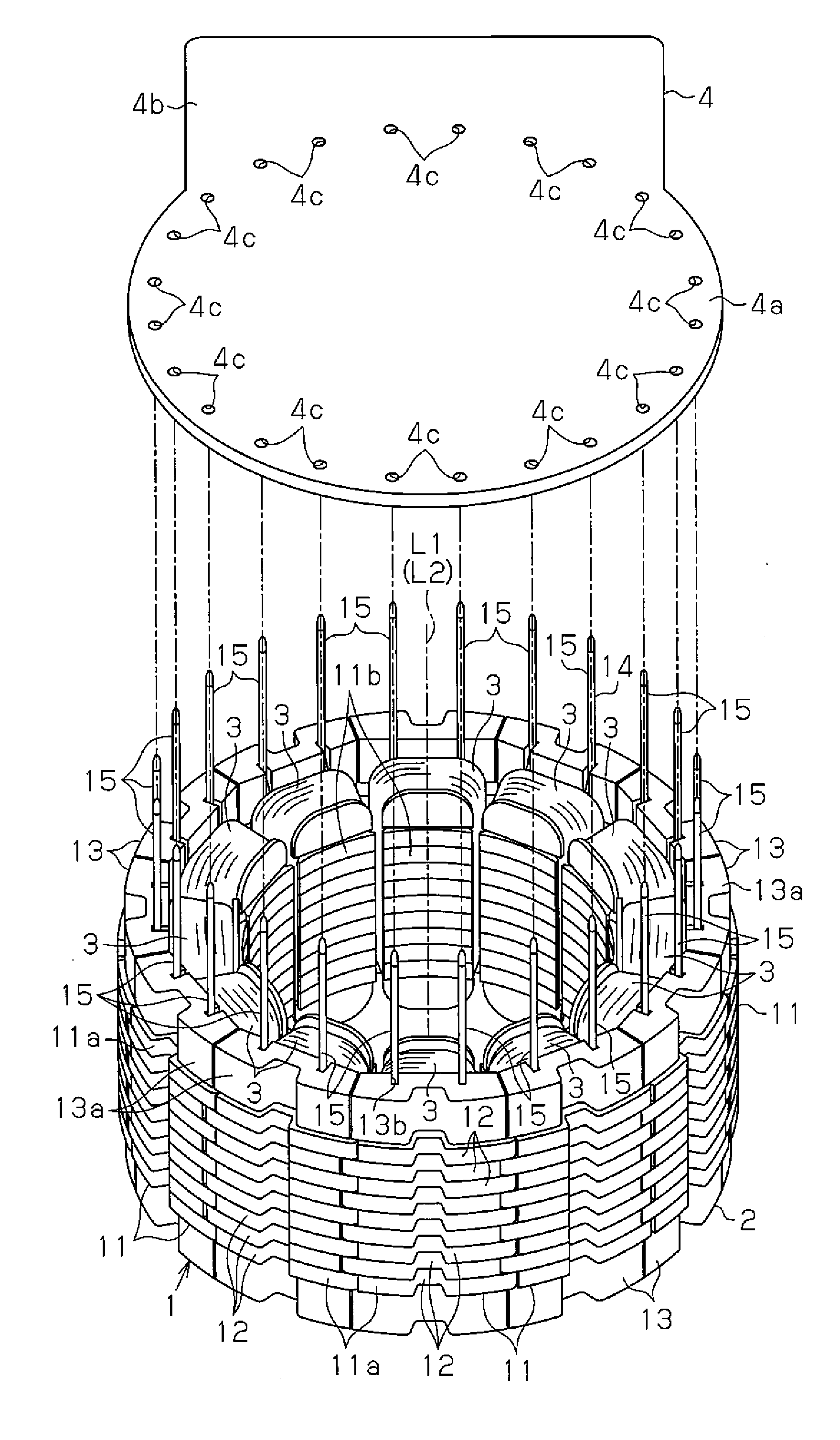 Method for manufacturing stator, apparatus for manufacturing stator, and stator