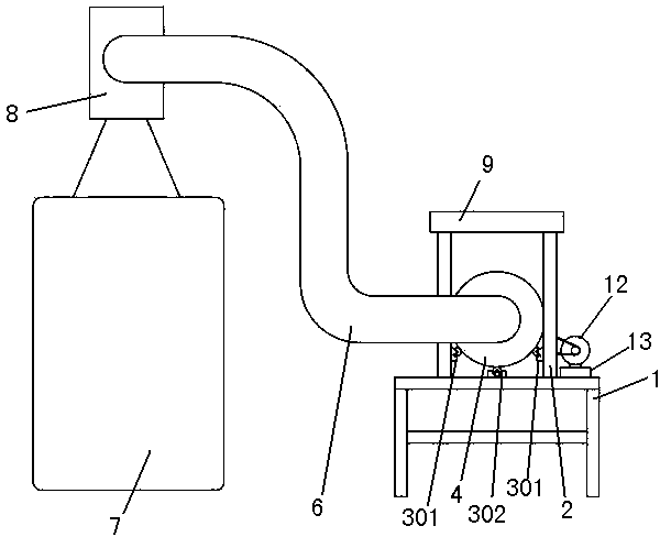 Circular-net humidifying device of wool top outlet rack