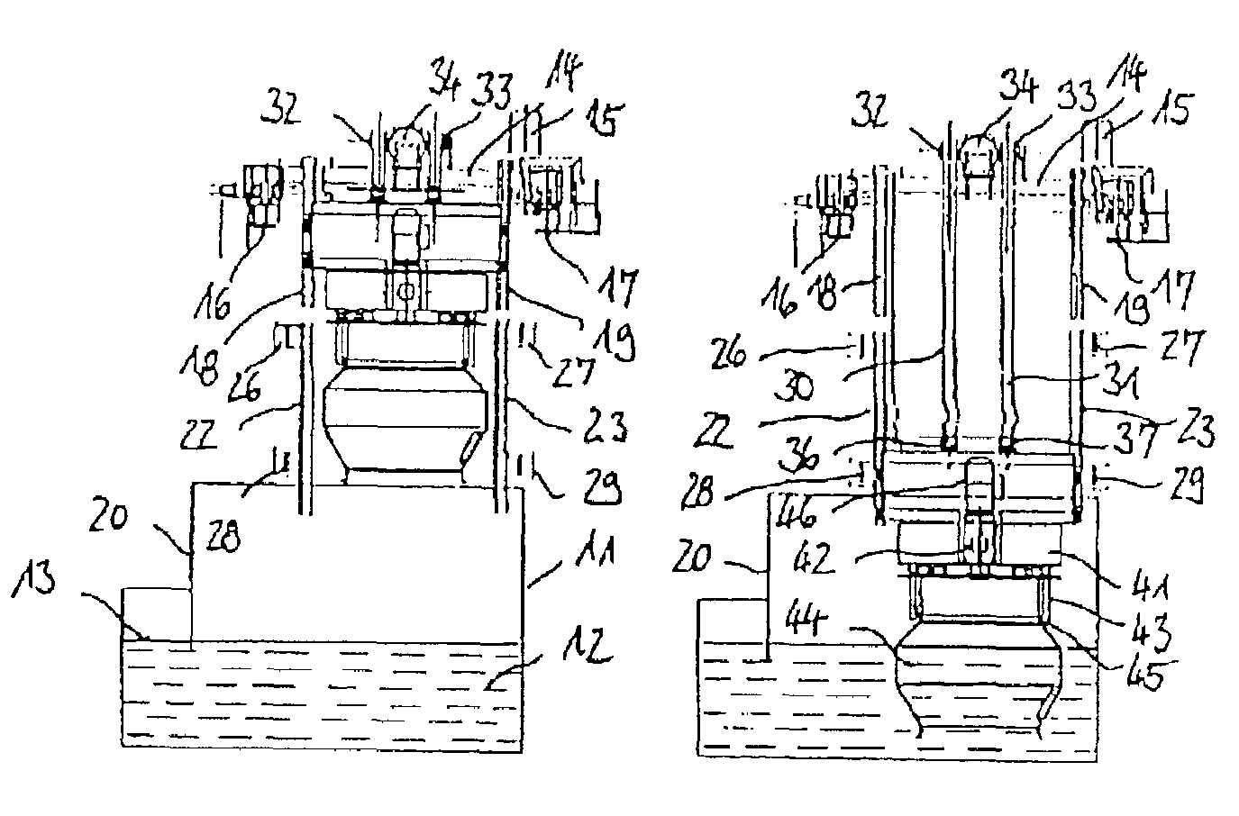 System for treating mass-production parts