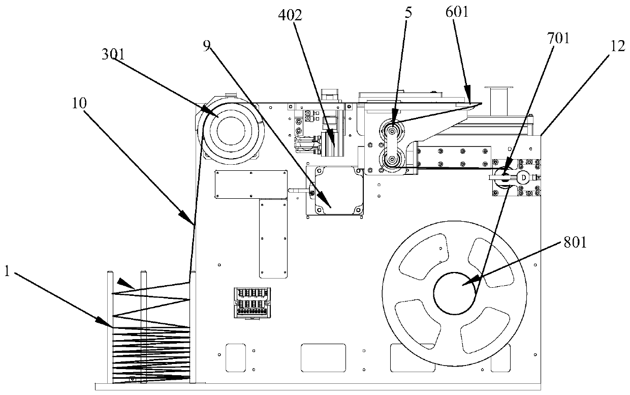 Membrane stripping device suitable for feeding of Z-shaped sheet membranes