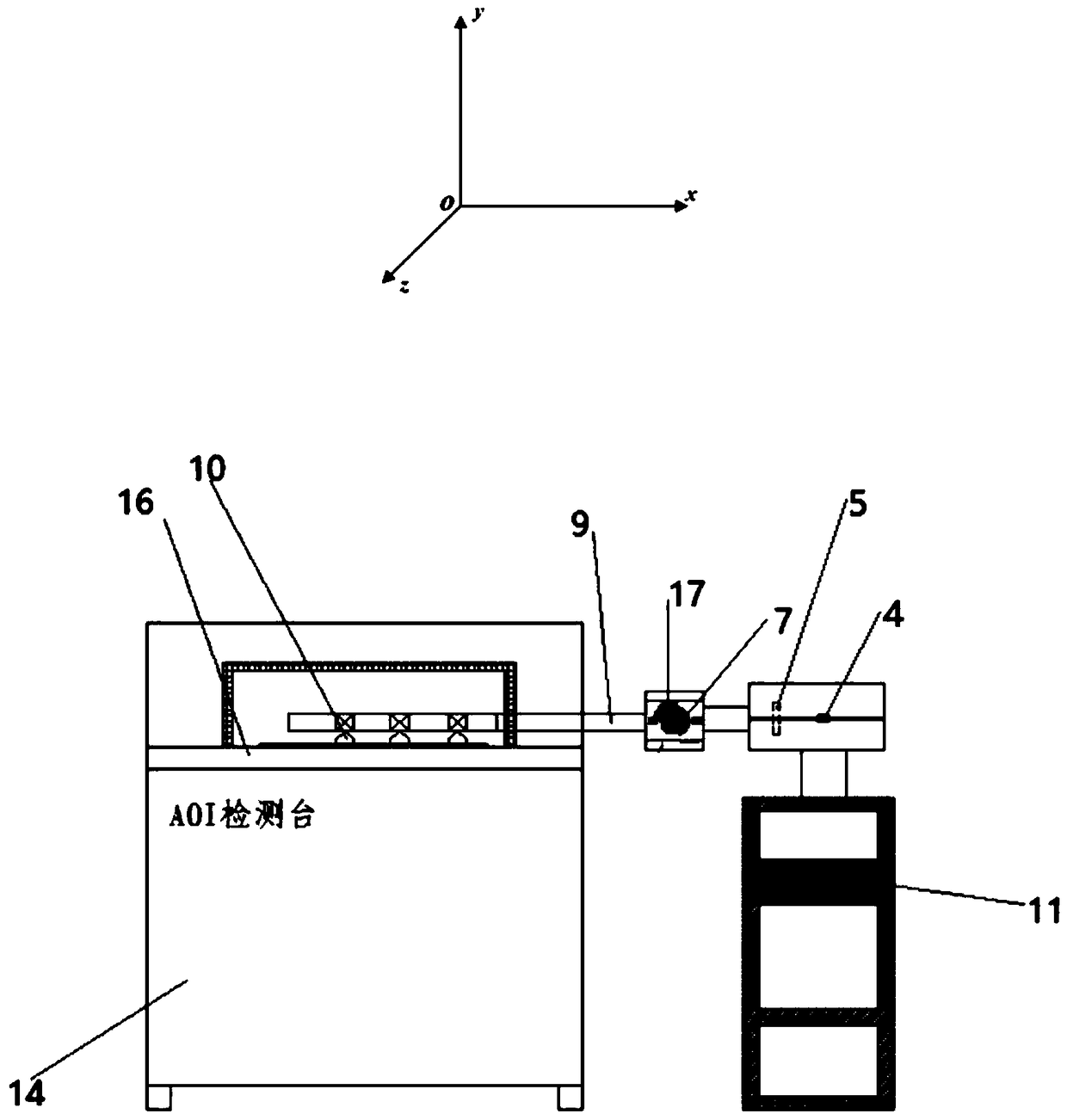 PCB clamping device and PCB AOI double-face detecting and overturning device