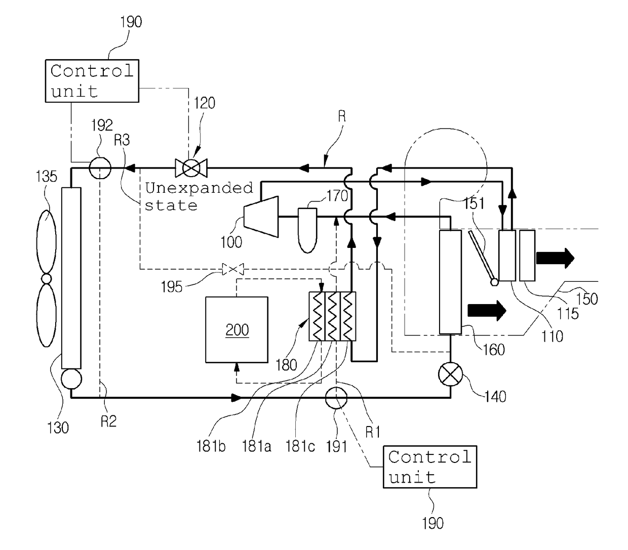 Vehicular heat pump system