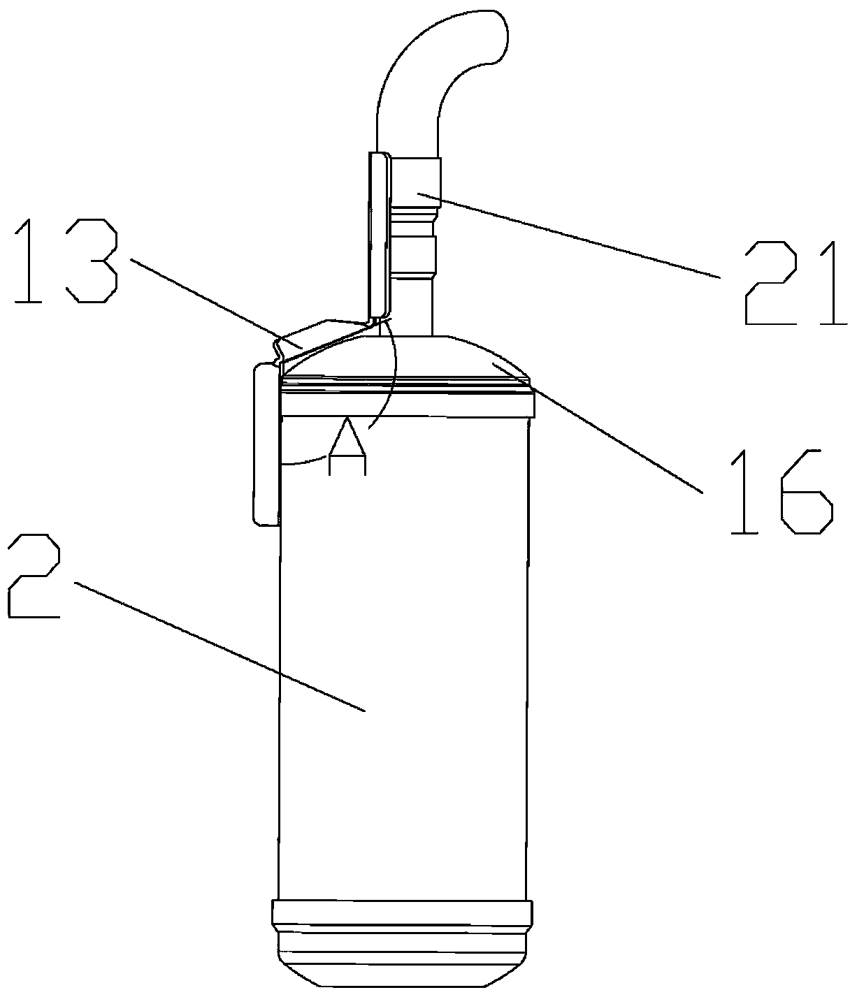 Nozzle protection device and compressor