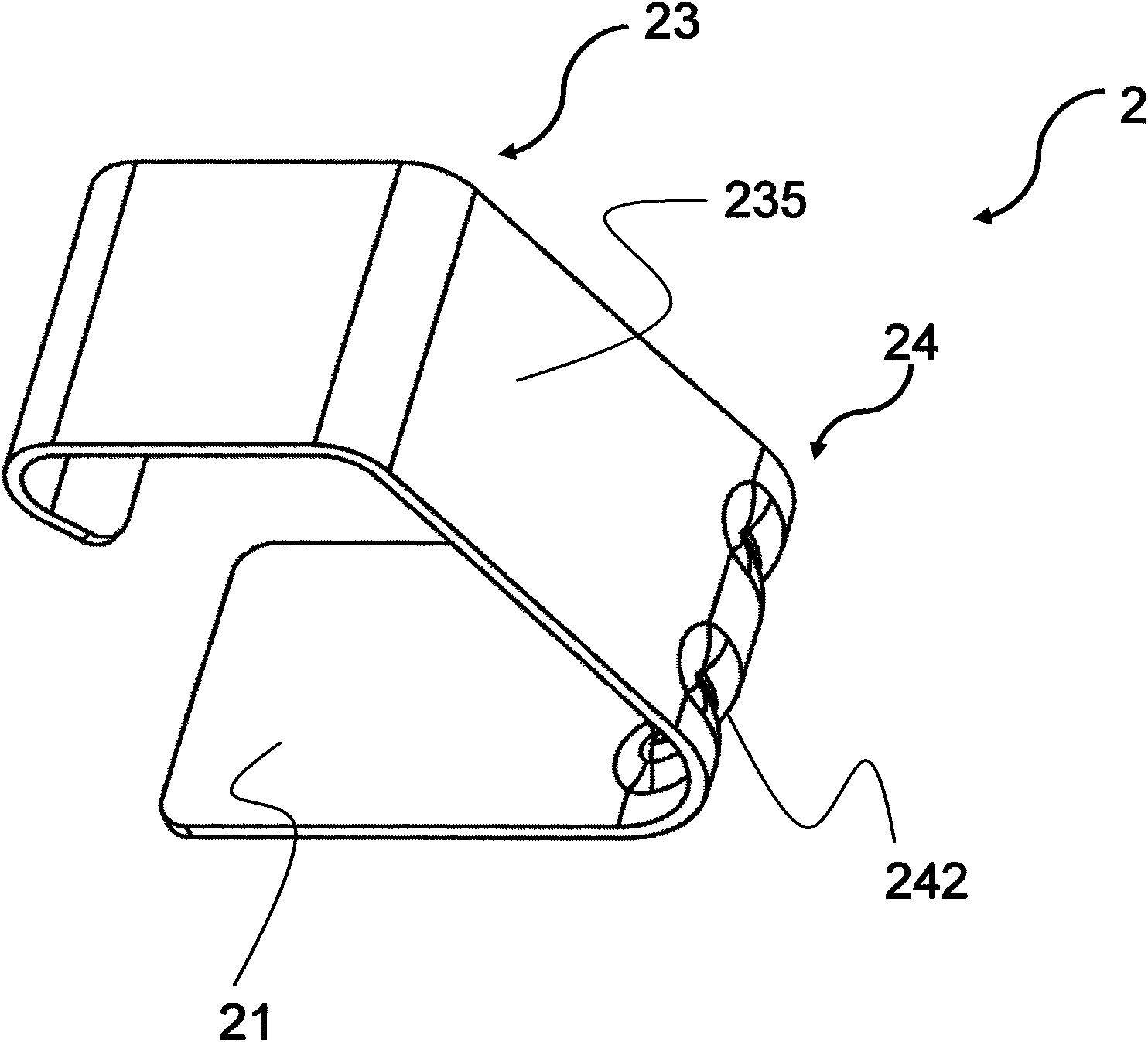 Surface mounting metal elastic sheet with bending enhancement part on spring arm