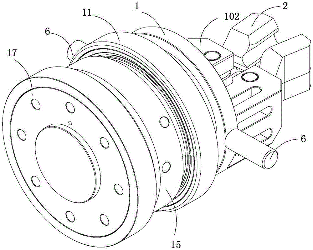 Special clamping jaw installed on mechanical arm for casting shell mold and used for slurry dipping