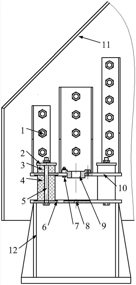 Vibrating screen rubber spring installation structure and rubber spring replacement method