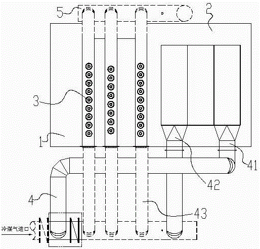 Self-preheating type sintering ignition furnace