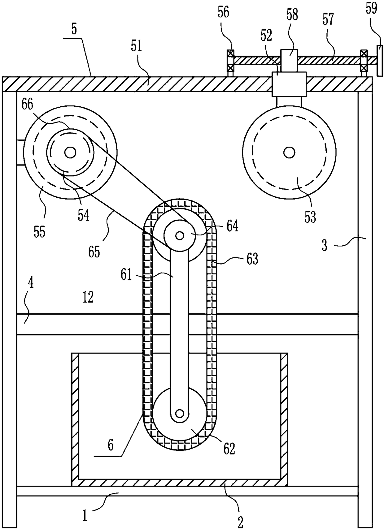 Cleaning equipment of transmission belt in construction machinery