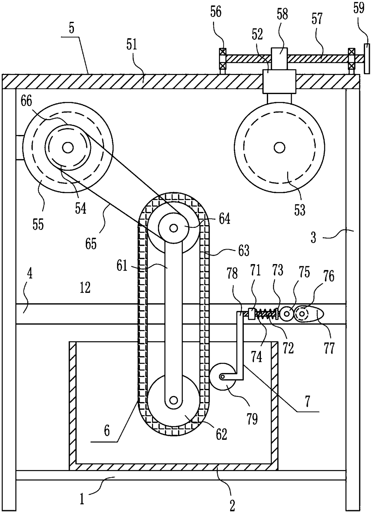 Cleaning equipment of transmission belt in construction machinery