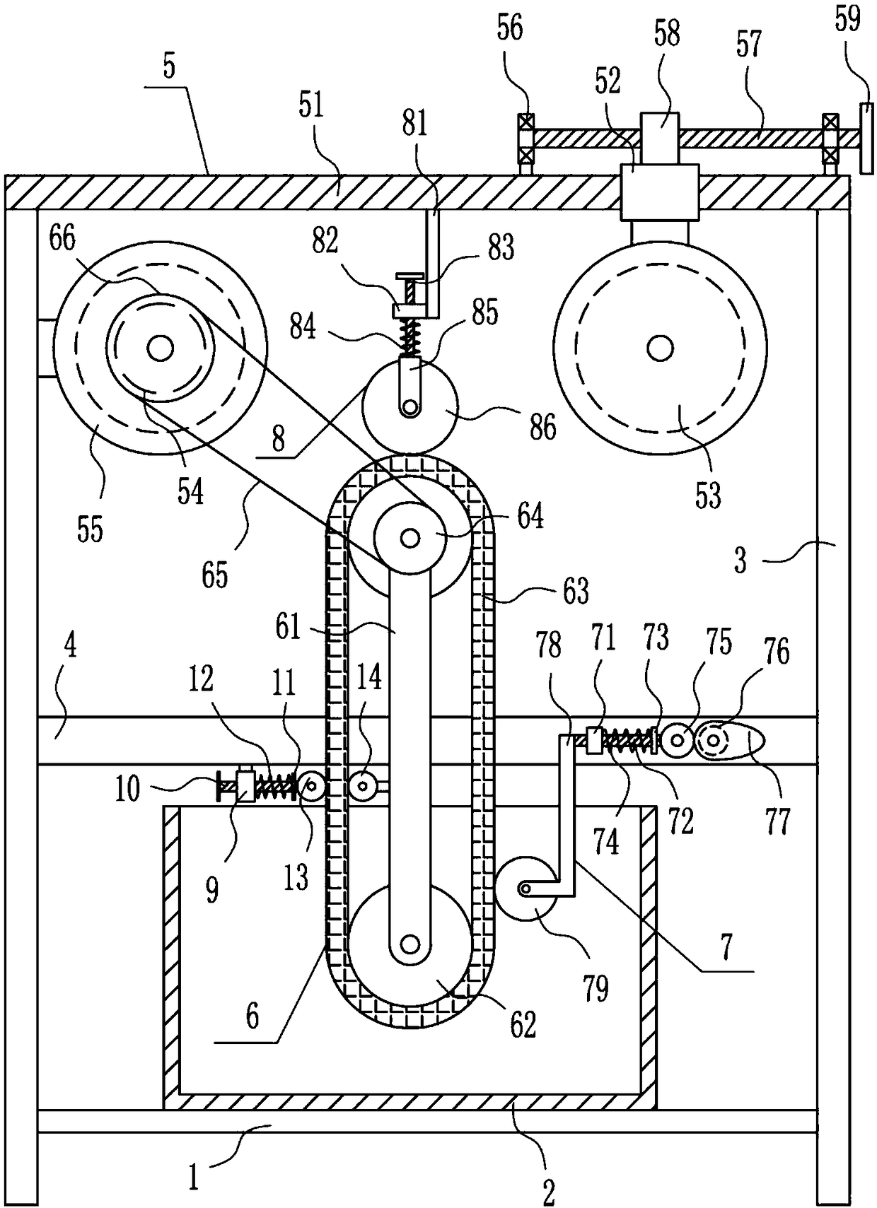 Cleaning equipment of transmission belt in construction machinery