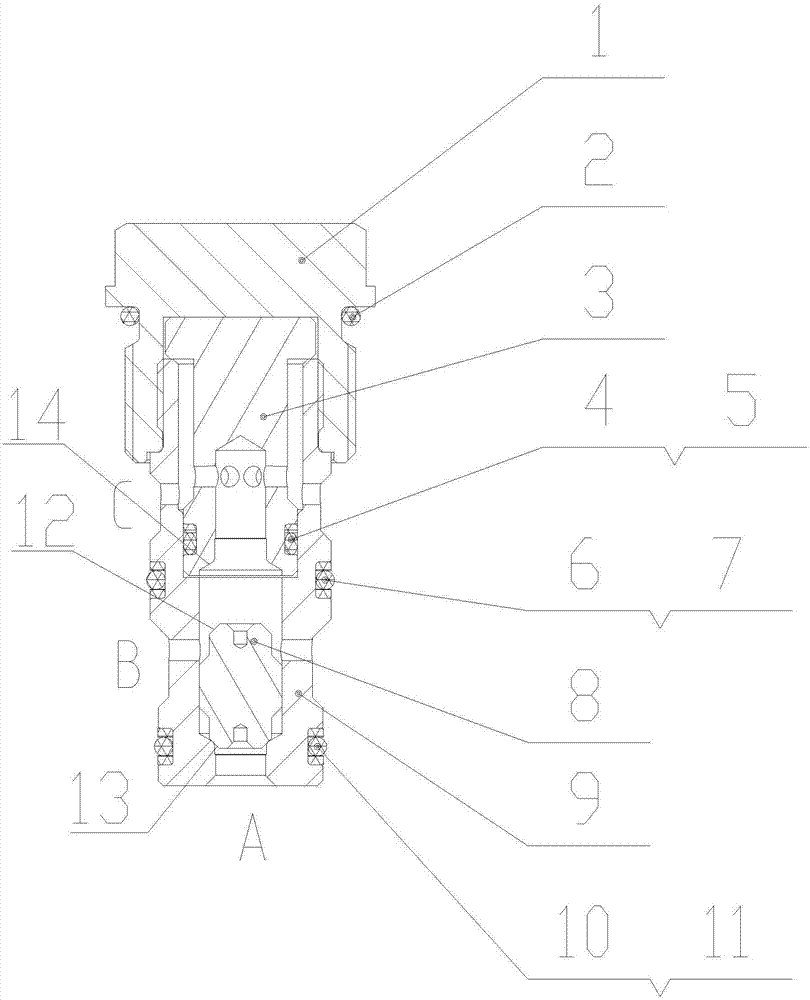 Shuttle valve, hydraulic system and mechanical equipment