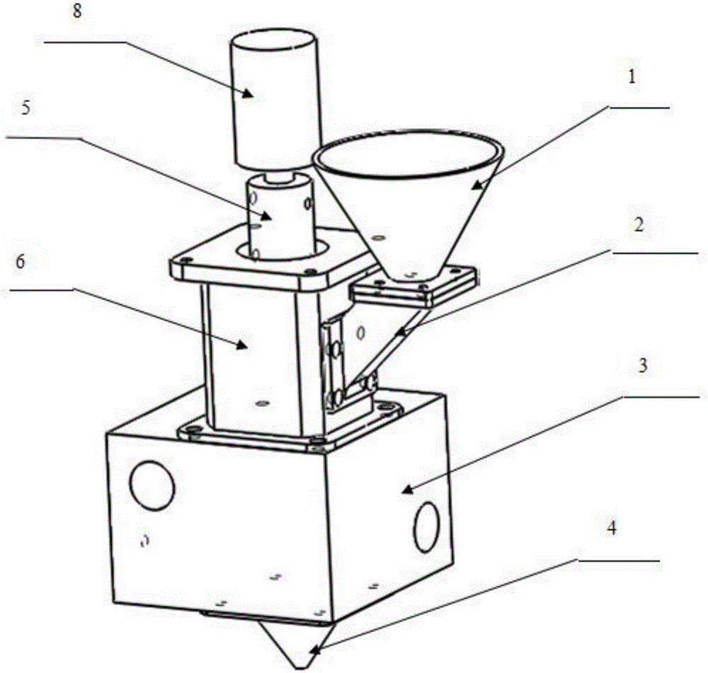 Three-dimensional waxing, supply and extrusion integrated nozzle structure