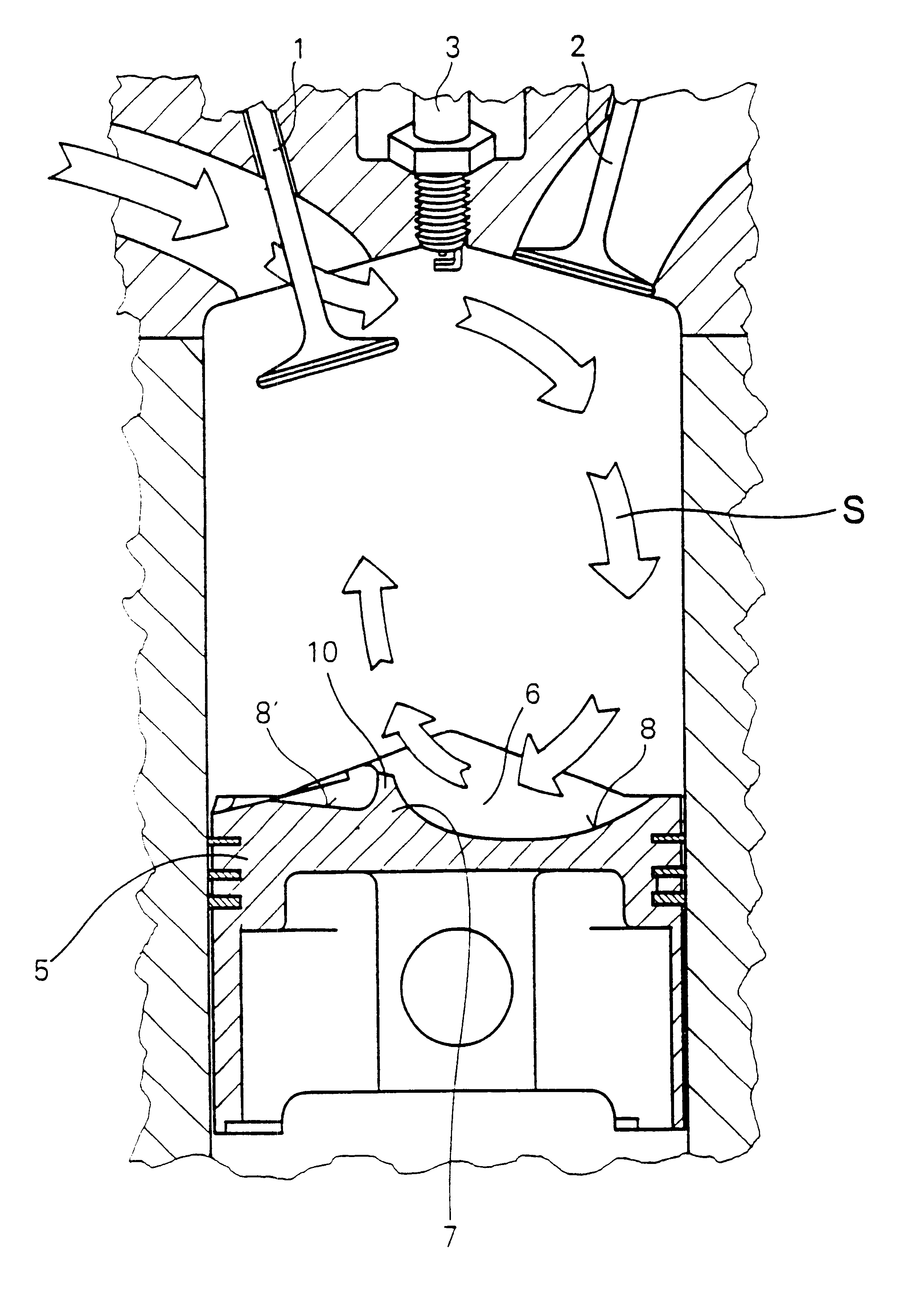 Direct injection internal combustion engine