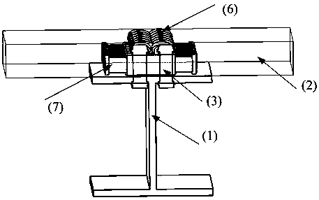 Steel plate bracket-cluster type inclined nail fast assembled steel-UHPC thin plate combined structural system