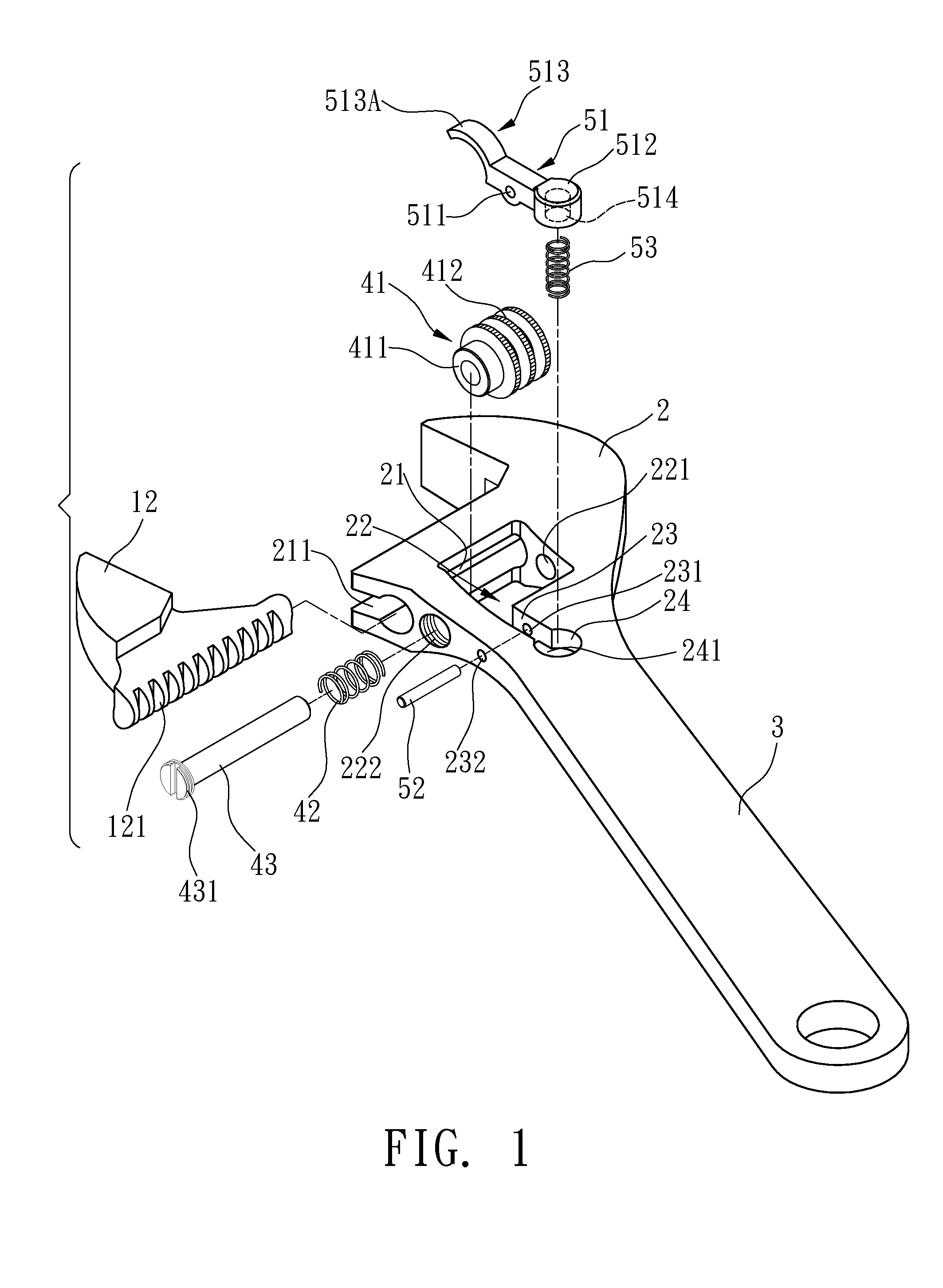 Movable wrench