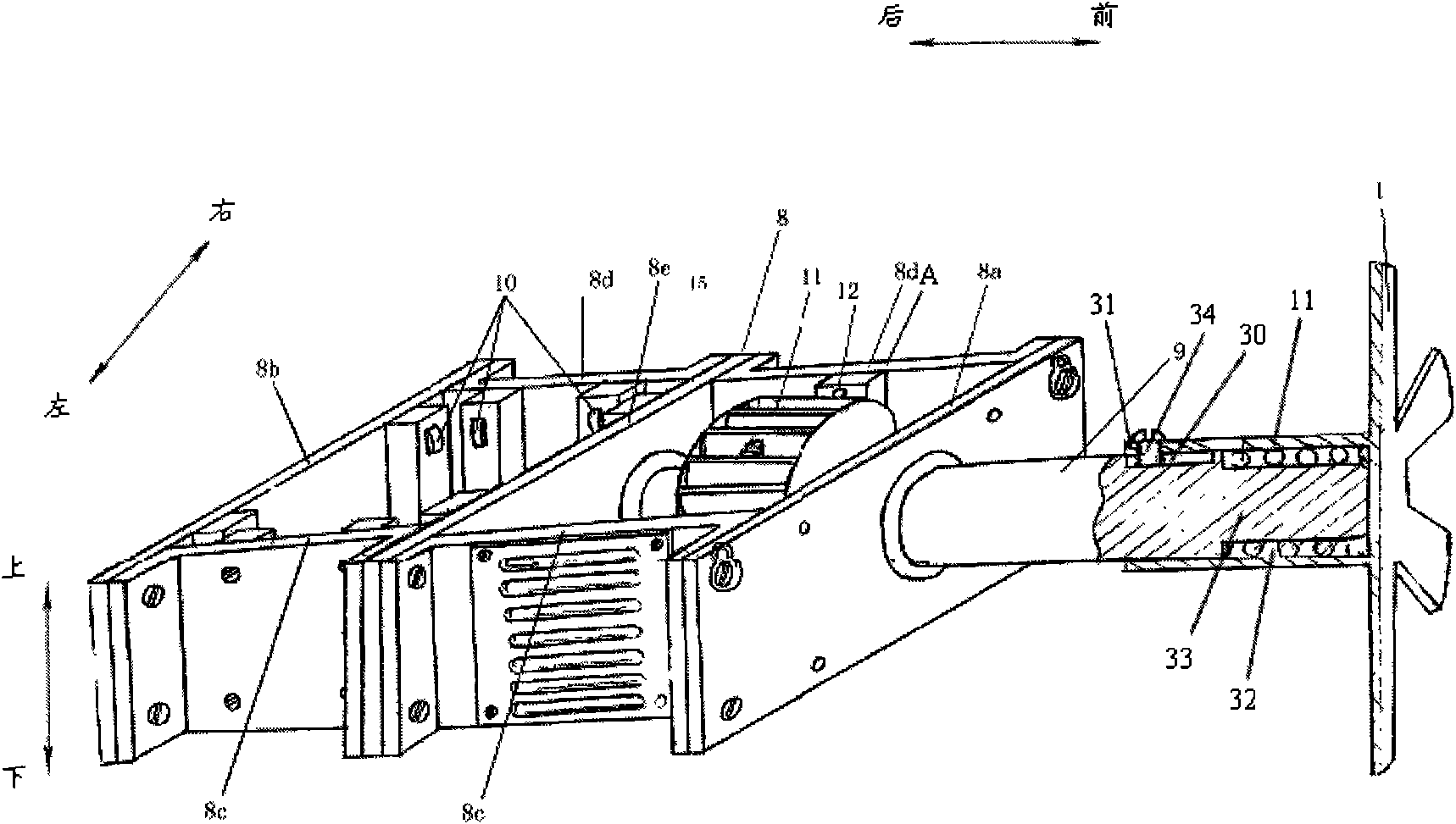 Slide carriage mechanism of window cleaning device