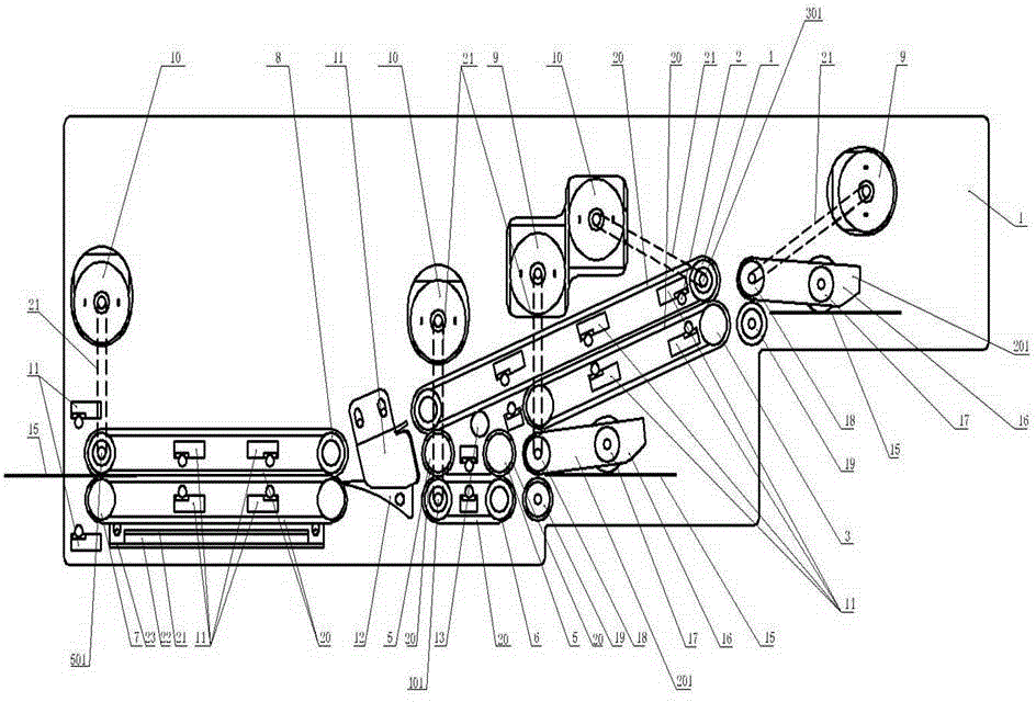 Card pulling delivery mechanism of card issuing device