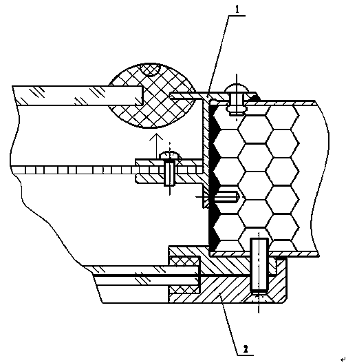 Electromagnetic shielding structure of lighting window of lightweight square cabin