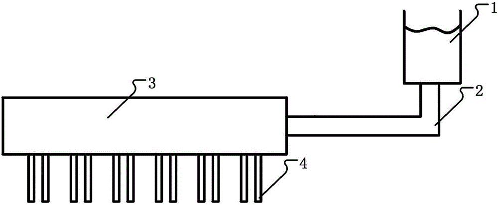 Electrospinning device using trapezoidal periodic array electrospinning nozzle