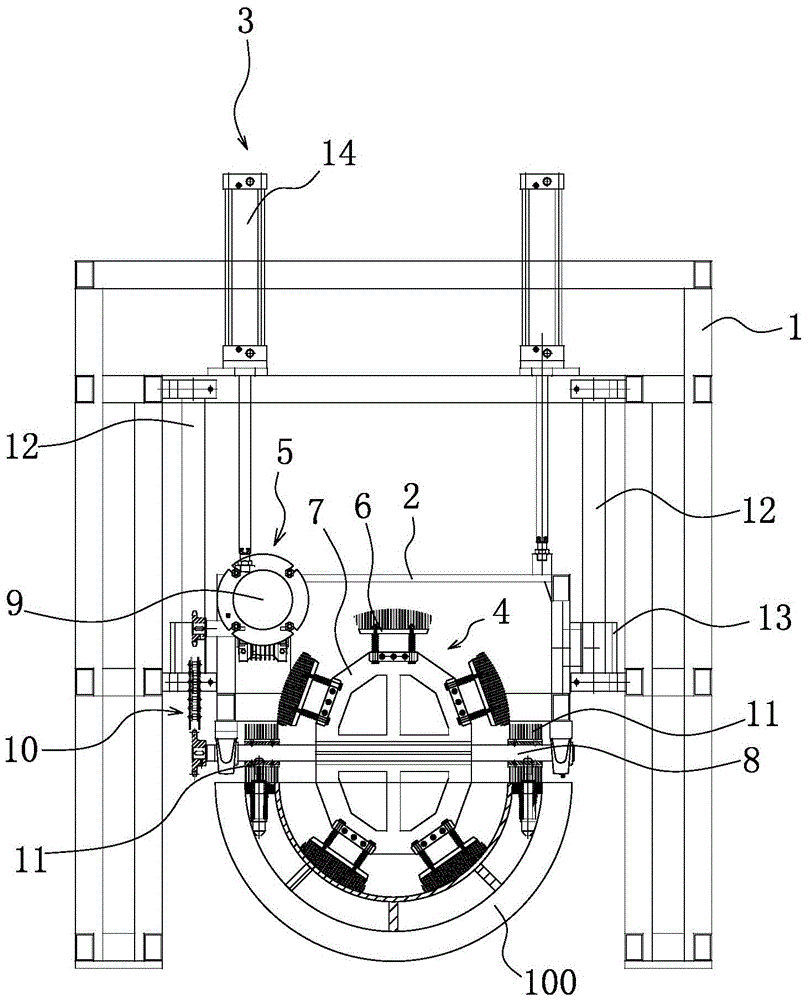 Pipe mold cleaning mechanism and pipe mold cleaning machine