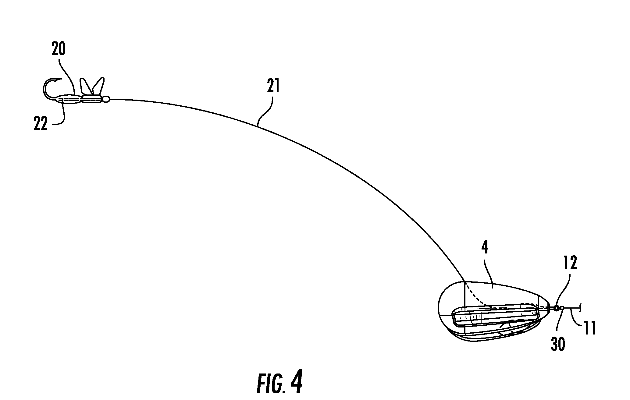 Hovering fishing lure assembly