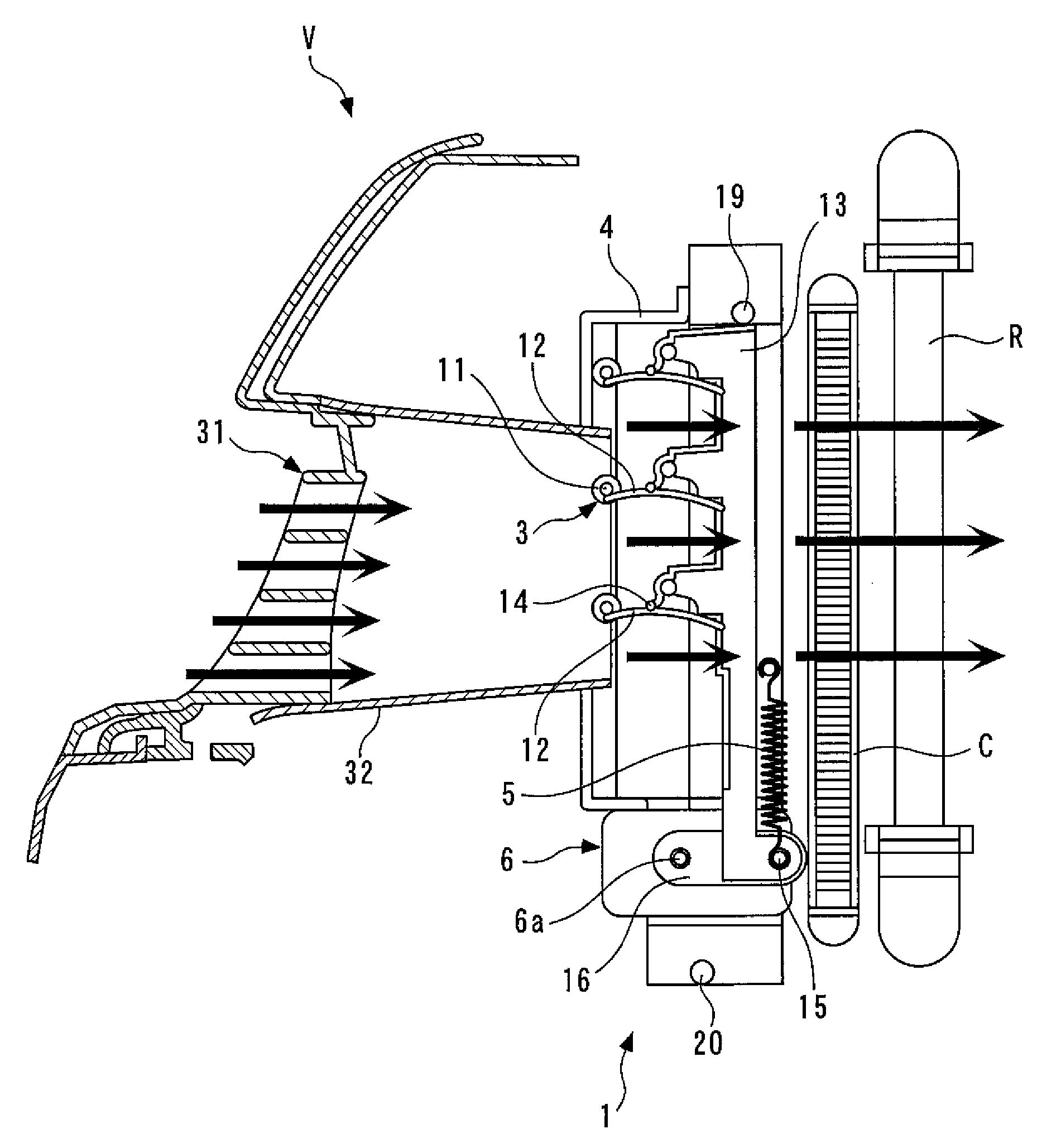 Shutter unit for vehicle