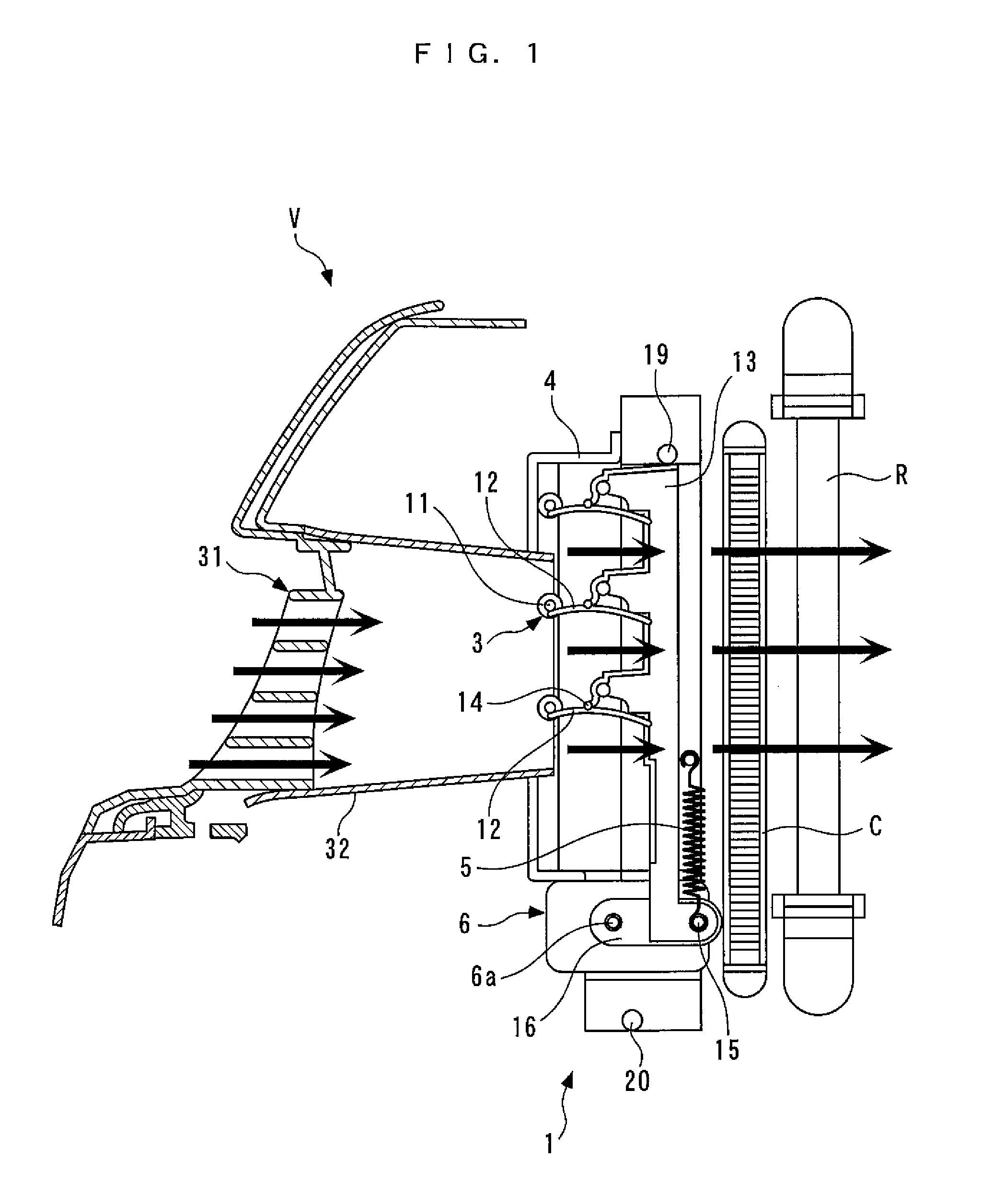 Shutter unit for vehicle