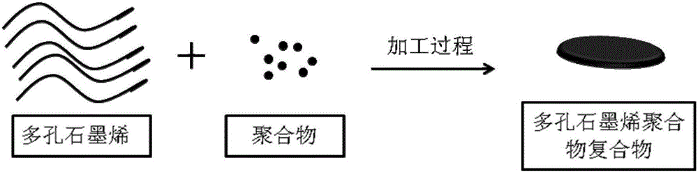 Porous graphene/polymer composite structure and preparation method and application thereof