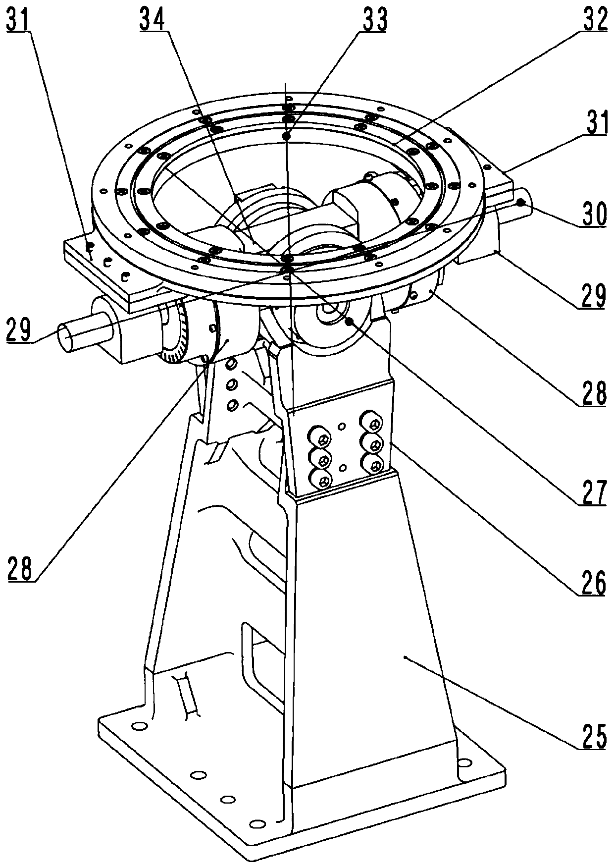 An eight-axis turntable for electromagnetic window testing