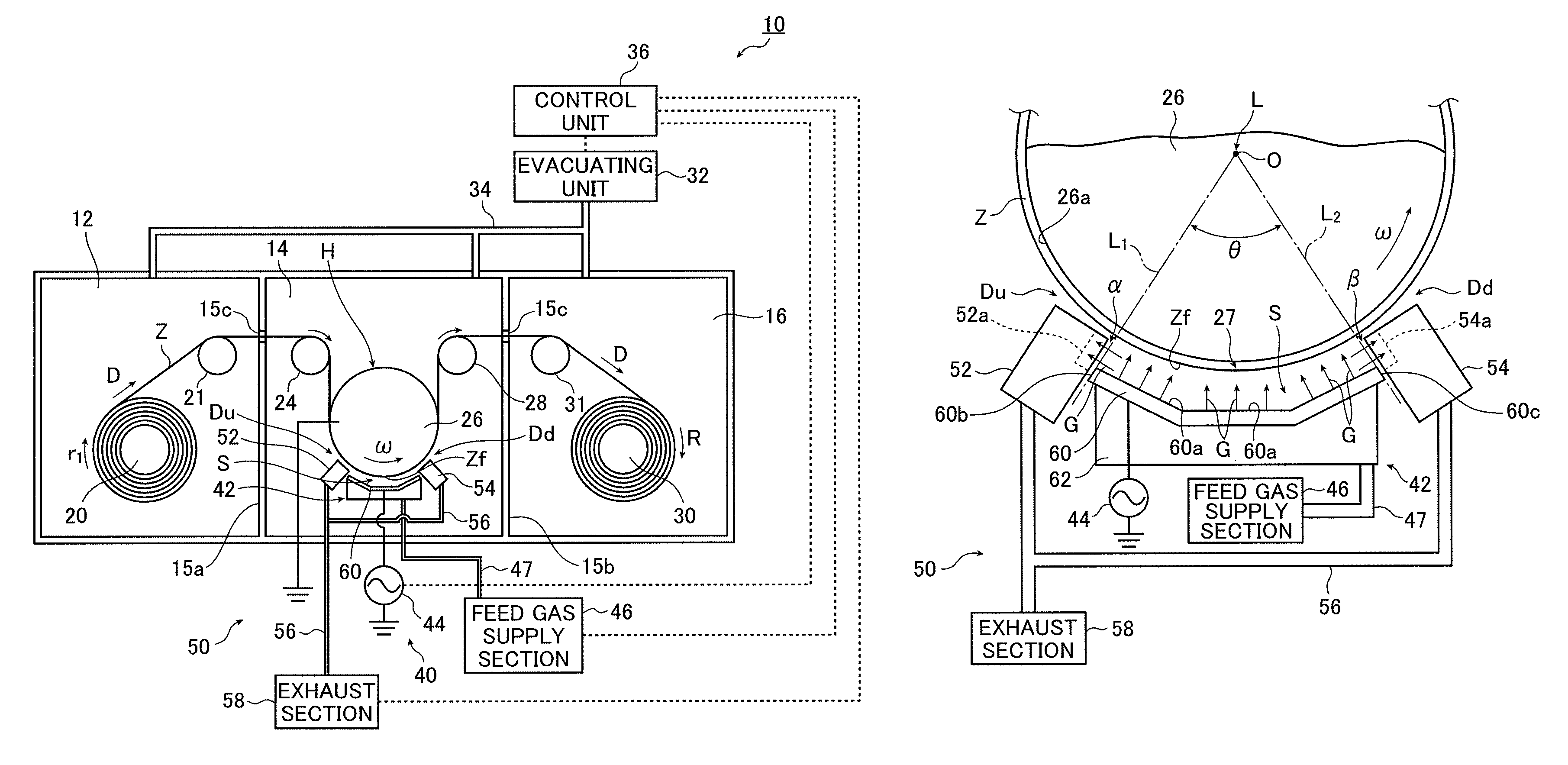 Film depositing apparatus