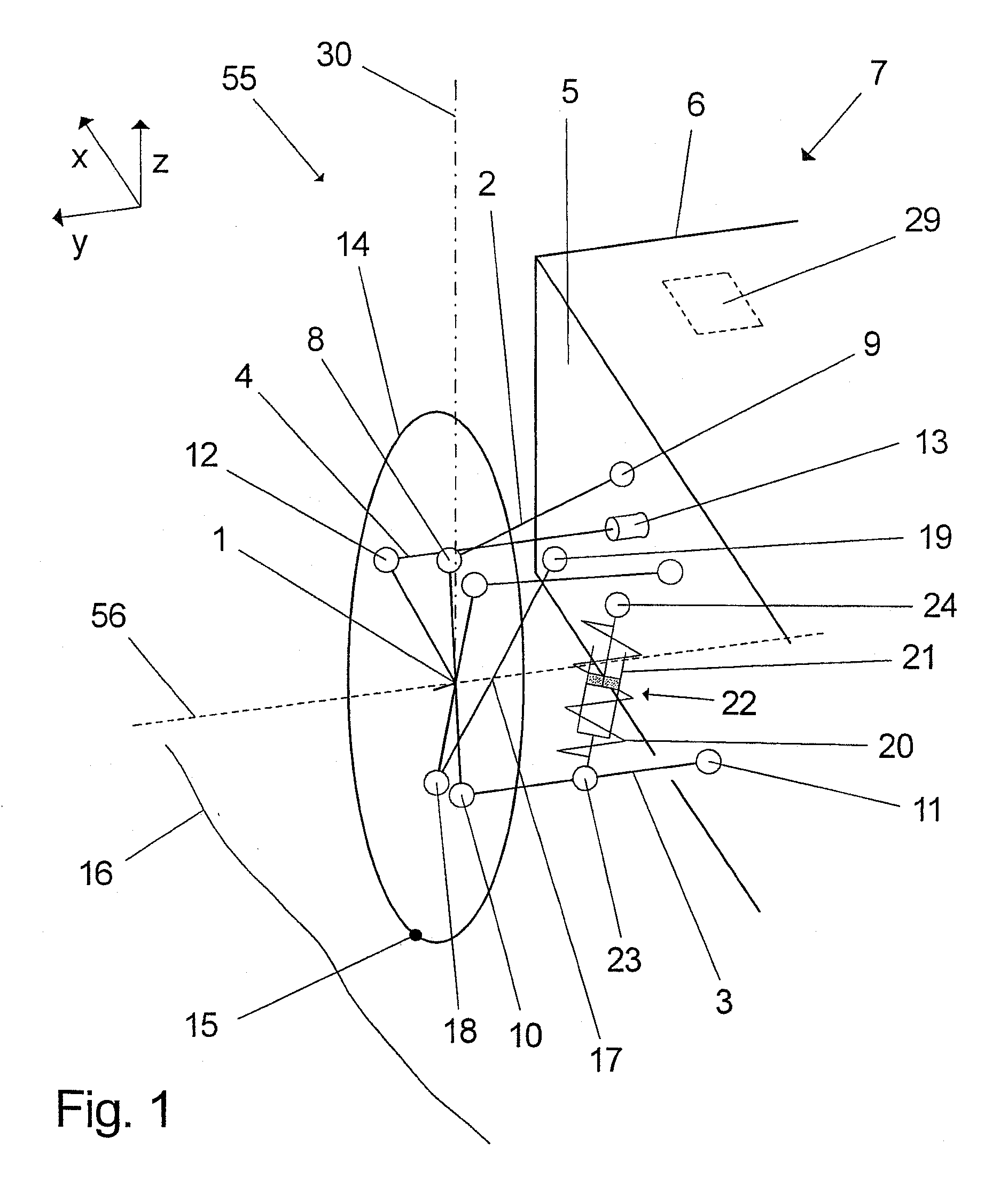 Wheel suspension for a vehicle