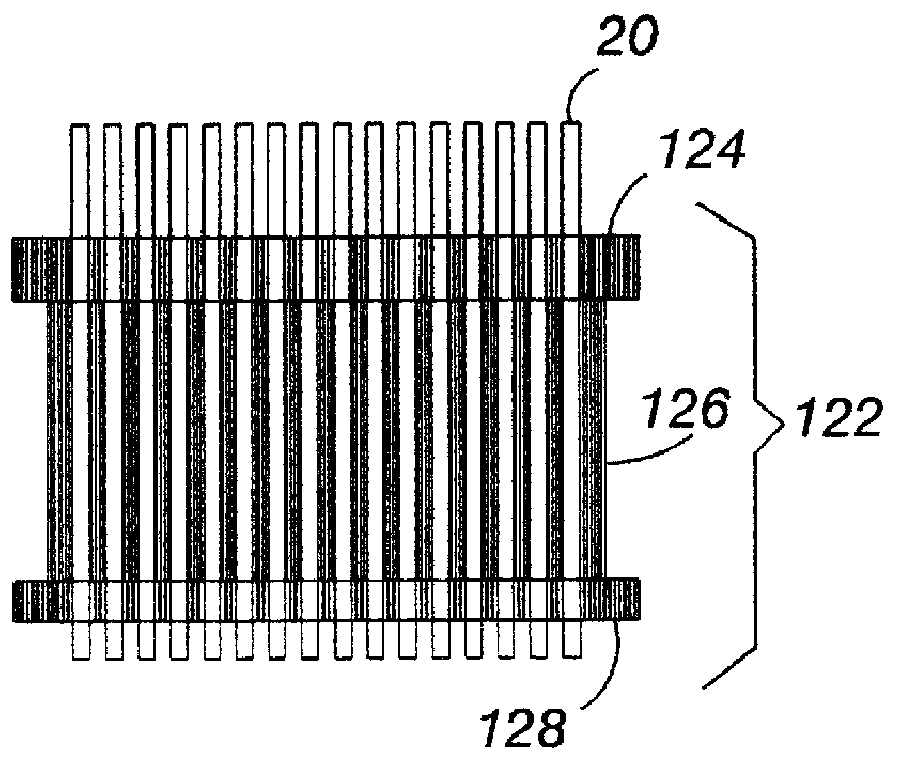 Device for producing connections between two respective contact elements by means of laser energy