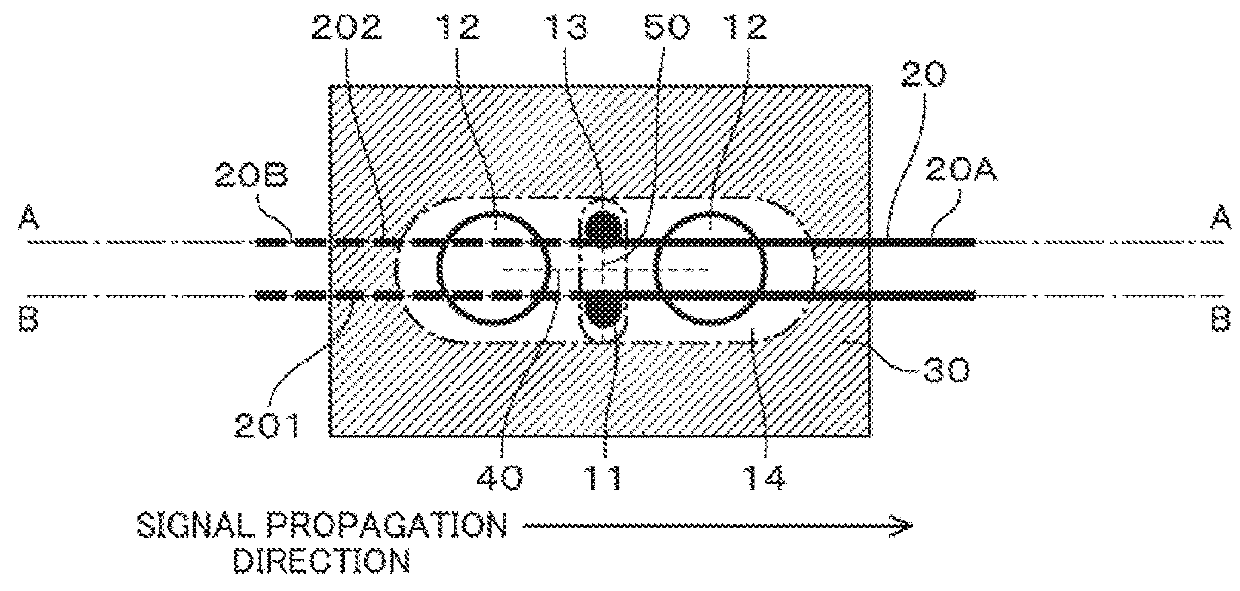 Multilayer Wiring Board and Differential Transmission Module