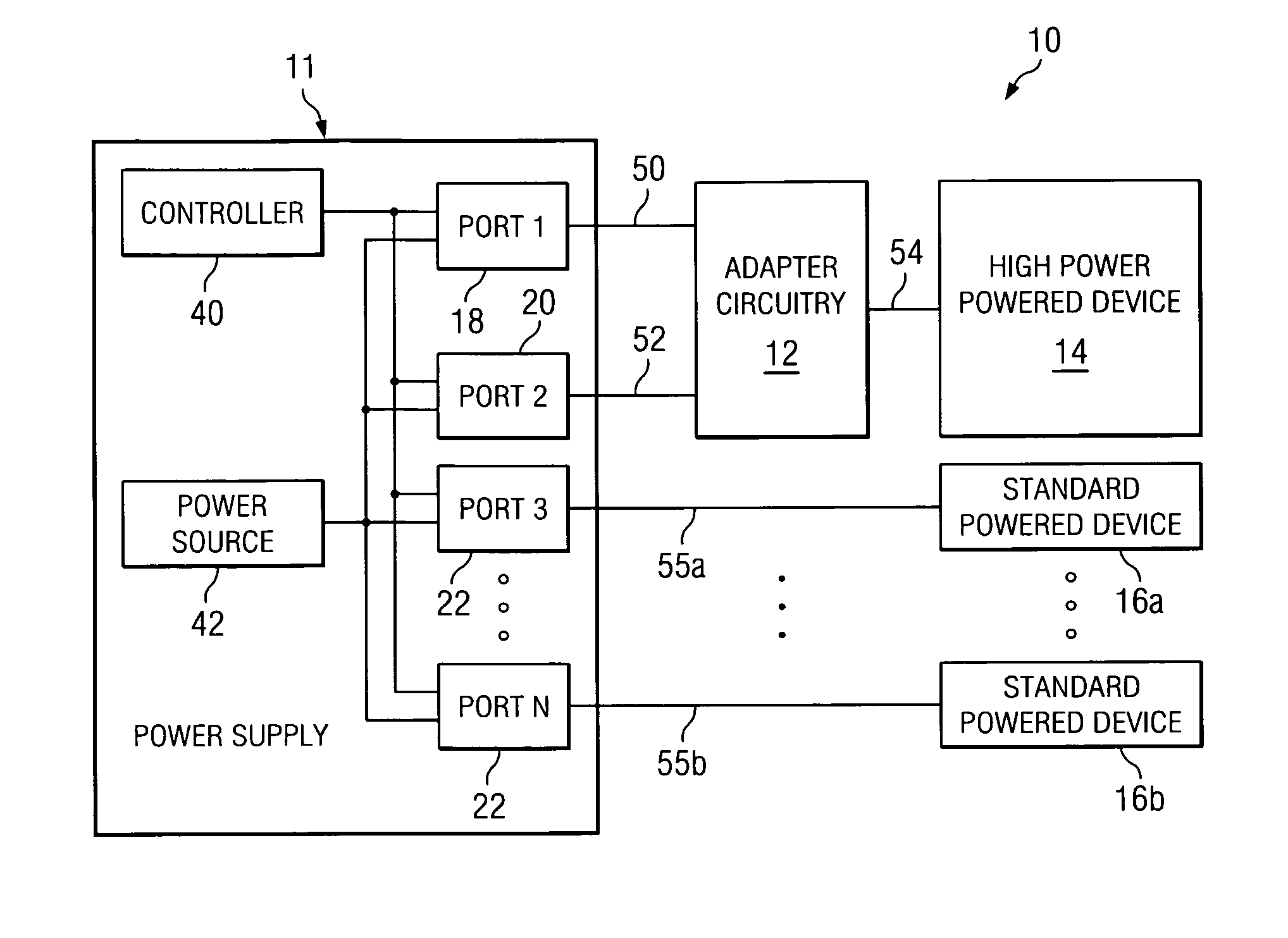 Increased power for power over Ethernet applications