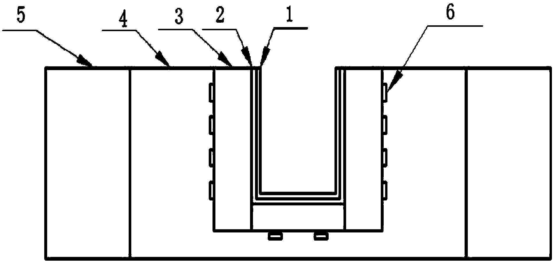 Ferrous metal liquid die forging mould and manufacturing method thereof