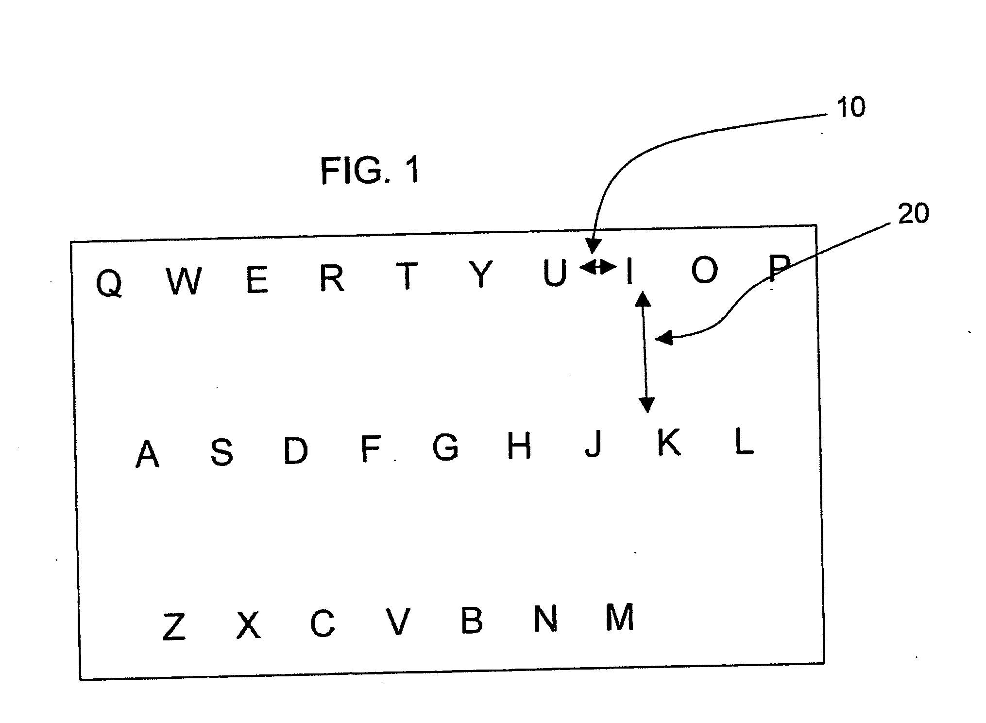 Finger activated reduced keyboard and a method for performing text input